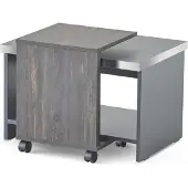 Xl Moebel Gmbh Arbeitszimmer-Set 3tlg 3-Sitzer Sessel Couchtish Grau Einfarbig Modern