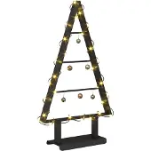 Syfax Metall Weihnachtsbaum mit Ständer Schwarz 60 cm Stahl