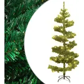 Syfax Spiral-Weihnachtsbaum mit Beleuchtung und Ständer Grün 180 cm