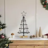 vidaXL "Schlussverkauf" Weihnachtsdeko mit Ständer Schwarz 60 cm Stahl C8183