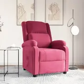vidaXL CLORIS Loungesessel Relaxsessel Wohnzimmersessel Weinrot Samt, 20,8 kg