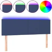 Syfax LED Kopfteil Creme 144x5x78/88 cm Stoff