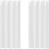 vidaXL Verdunkelungs-Vorhänge mit Ringen 2 pcs Reinweiß 260 x 140 cm