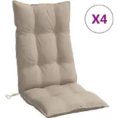 Syfax Hochlehner-Auflagen 4 Stk. Taupe Oxford-Gewebe