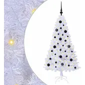 Syfax Künstlicher Weihnachtsbaum Weiß 150 cm PVC und Stahl