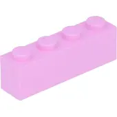 LEGO 100 Stück 3010 Stein Brick 1x4 Part Basic Steine 100 Hellrosa