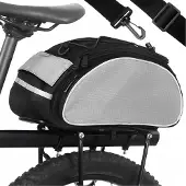 QLS Fahrradtasche für Gepäckträger Satteltasche Gepäckträgertasche 13 L Schwarz