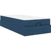 Syfax Bettgestell mit Matratze 2 pcs Blau Stoff