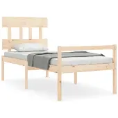Syfax Seniorenbett mit Kopfteil Massivholz