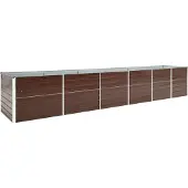 Syfax Garten-Hochbeet Verzinkter Stahl 480x80x77 cm Braun
