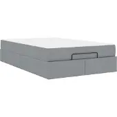 Syfax Bettgestell mit Matratze 2 pcs Hellgrau Stoff