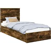 Syfax Aufbewahrungsbett Geräucherte Eiche 90 x 200 cm Holzwerkstoff