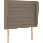 Syfax Kopfteil mit Ohren Taupe 103x23x118/128 cm Stoff