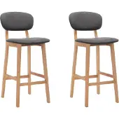 vidaXL "im Angebot" Barhocker 2 Stk. Dunkelgrau Stoff - Barhocker CC2334