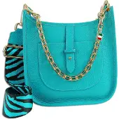 Florence Leder Tasche Umhängetasche Citytasche türkis OTF158T