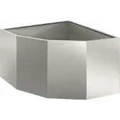 Syfax Eckpflanzer Silber 60 x 60 x 35 cm Edelstahl