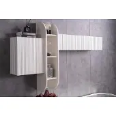 AEA Wohnwand Sideboard Wandregal Schrank Schrankwand Verspiegelt Wohnzimmer