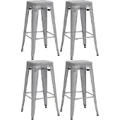 CLP 4er Set Barhocker Fletcher - schwarz