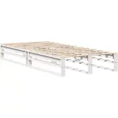 Syfax Massivholzbett ohne Matratze Weiß 90x190 cm Kiefernholz