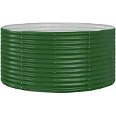 vidaXL Garten-Hochbeet Grün 140 x 140 x 68 cm Verzinkter Stahl