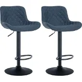CLP 2er Set Barhocker Minosa, Farbe:schwarz, Grundmaterial:Stoff