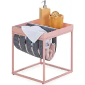 Dmora Limana - Couchtisch, 35x40x35h cm, Rosa, Zeitungsständer