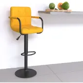 vidaXL Hochwertig Barhocker Senfgelb Samt 334655