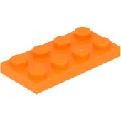 LEGO 100 Stück 3020 Platten Plates 2x4 Part Basic 100 Orange