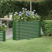 Prolenta Maison Exclusive - Hochbeet Verzinkter Stahl 114x40x68 cm Grün