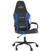 Syfax Gaming-Stuhl Schwarz und Blau Kunstleder