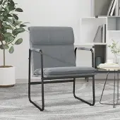 The Living Store Loungesessel Hellgrau 55x64x80 cm Stoff