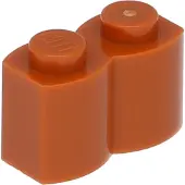 LEGO 1x2 Pallisade - 250 Stück Dunkles Orange