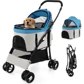 Northix 3-in-1-Haustierbuggy, faltbar, bis 15 kg, blau