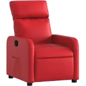 Syfax Relaxsessel Kunstleder Rot mit manueller Liegefunktion 66x89,5x95,5 cm (B x T x H)