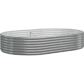 vidaXL Hochbeet Verzinkter Stahl 214x140x36 cm Grau