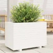 vidaXL Möbel Pflanzkübel Weiß 70x40x49,5 cm Massivholz Kiefer - Beete 3282550