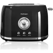 Rohnson Nostalgie Toaster R-2220 mit Auftaufunktion, Hochheben und Zentrieren, für 2 Scheiben, 800 W