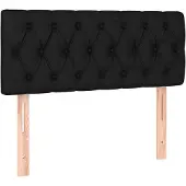 Syfax Kopfteil Schwarz 100x7x78/88 cm Stoff