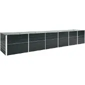 vidaXL "Winteraktion" Garten-Hochbeet Verzinkter Stahl 480x80x77 cm Anthrazit - Beete CC18398