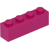 LEGO 100 Stück 3010 Stein Brick 1x4 Part Basic Steine 100 Magenta
