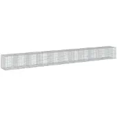 vidaXL Gabione mit Deckel 1050x100x100 cm Verzinktes Eisen