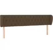 Syfax Kopfteil mit Ohren Dunkelbraun 183x23x78/88 cm Stoff