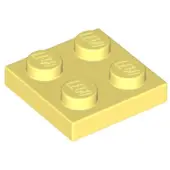 LEGO 2x2 Platten 3022 - 100 Stück Helles Hellgelb