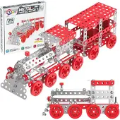 Technok Metalleisenbahn-Bausatz zum Zusammenbauen Constructor 312 Teile 4814
