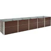 Prolenta Maison Exclusive - Garten-Hochbeet Verzinkter Stahl 400×80×77 cm Braun