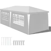 Jiubiaz Pavillon Seitenteile Camping Partyzelt Festzelt Stabilitat Partyzelte 3x6m Weiß