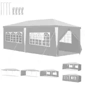 TolleTour 3x3m /3x6m Pavillon mit Seitenwänden, wasserdicht,UV-Schutz Gartenzelt Partyzelt, Gartenpavillon