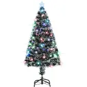 Syfax Vorbeleuchteter Weihnachtsbaum mit Ständer und LED 120 cm Glasfaser