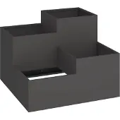 Syfax Gartenblumentopf Schwarz 100 x 100 x 60 cm Stahl