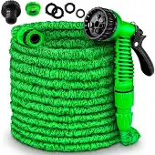 Tresko Flexibler Gartenschlauch 30m Wasserschlauch flexibel dehnbarer Flexischlauch
